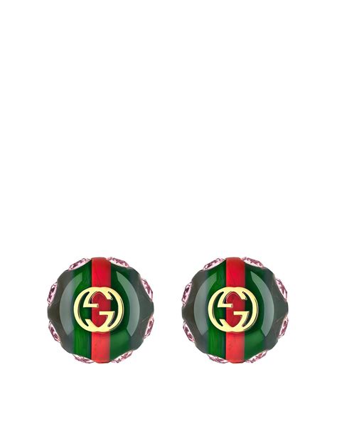 gucci vintage web earrings.